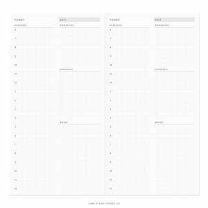 Daily Planner Printable TN Standard, Daily Organizers, Daily Agenda ...