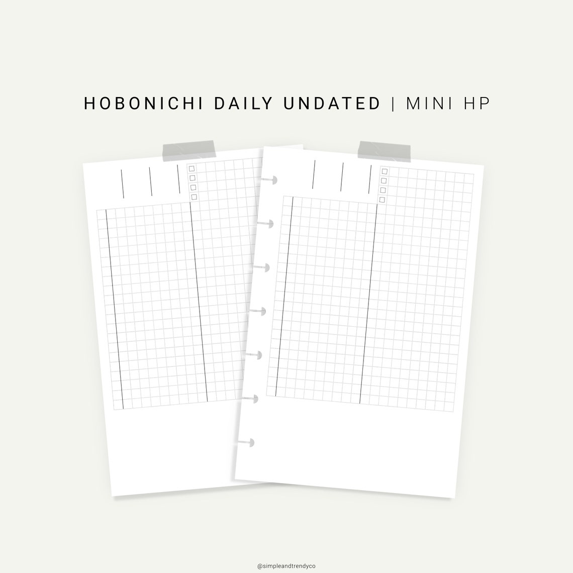 Hobonichi Daily Planner Printable Happy Planner Mini Daily | Etsy