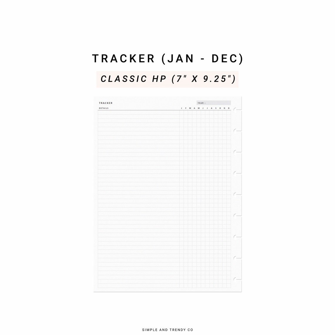 Monthly Tracker Printable Happy Planner Classic Skin Care - Etsy