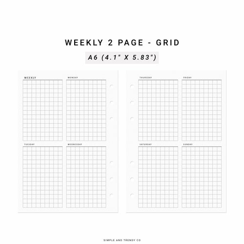 A6 Ring WASHI And SWATCHES Pages Set Printable Ring Planner Etsy Hong 