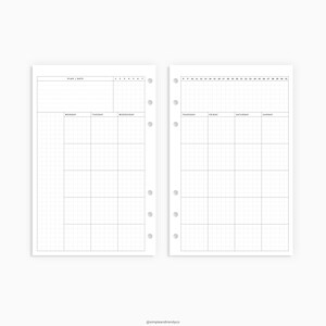 Monthly Planner Printable Half Size Half Letter Inserts | Etsy