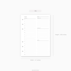 Daily Planner Printable A6 Size Daily Planners Half Hour | Etsy