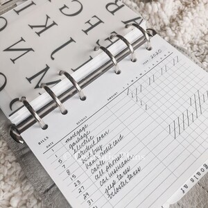 Bill Tracker Horizontal Printable A6 Inserts, Monthly Bill Payment ...
