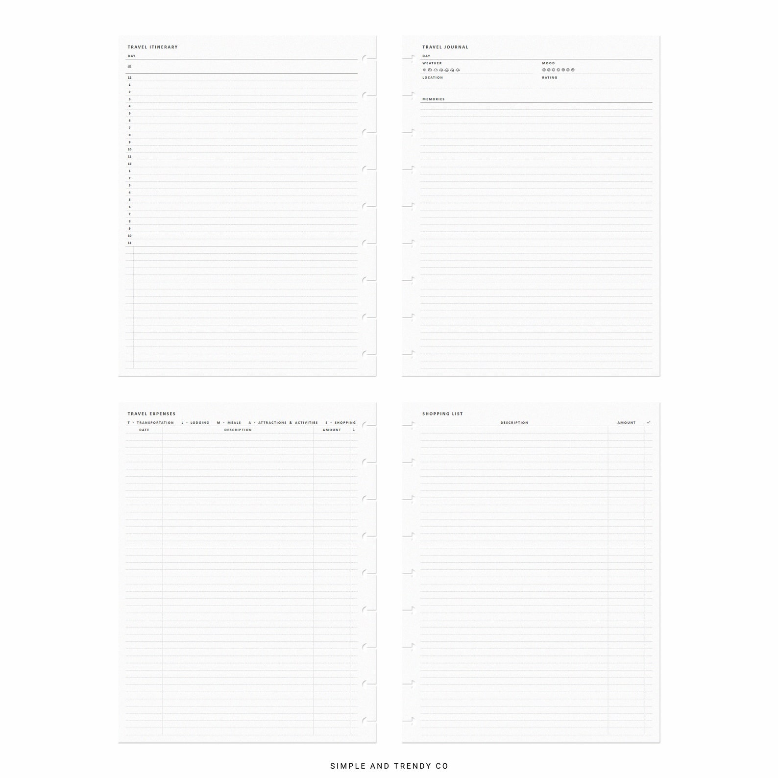 Travel Planner Printable Happy Planner Classic Family - Etsy