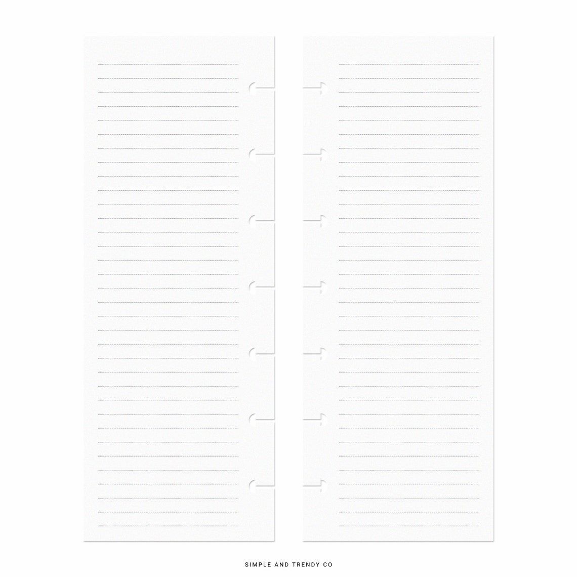 Skinny Mini Happy Planner Inserts Dot Grid Lined Paper - Etsy