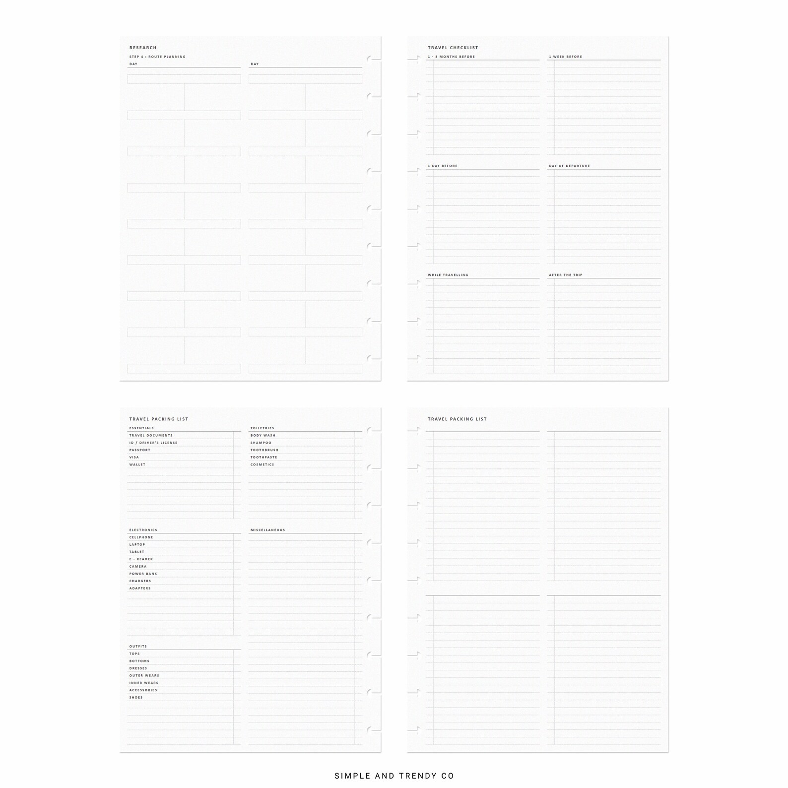 Travel Planner Printable Happy Planner Classic Family - Etsy