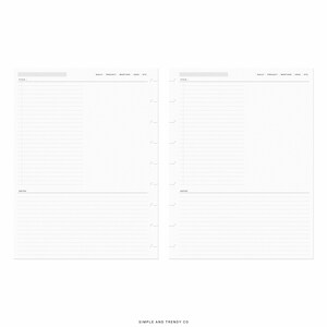Project Planner Happy Planner Classic Printable Daily - Etsy