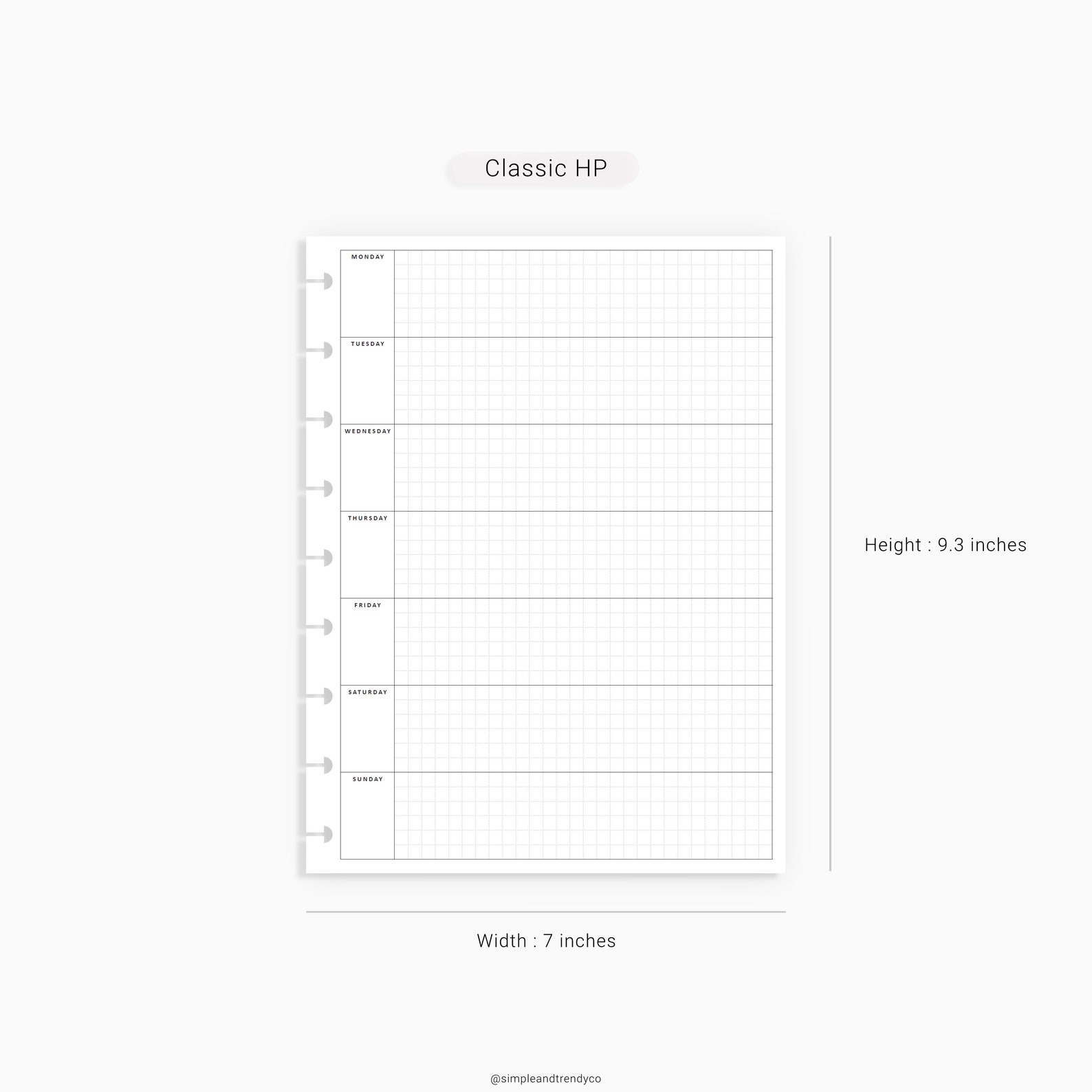 Weekly on one page weekly planner pages printable happy etsy