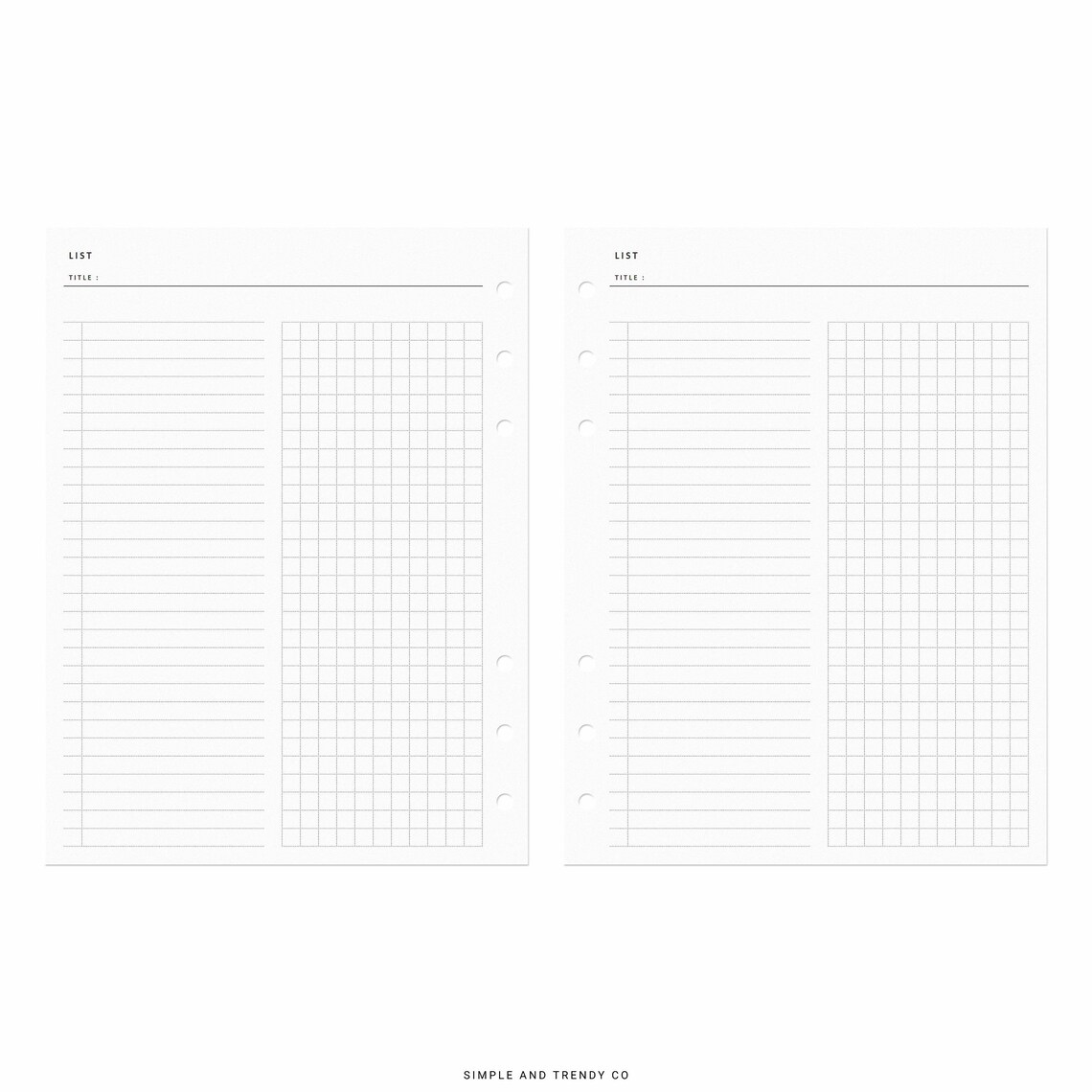 To Do List Printable B6 Inserts Grocery List Travel - Etsy