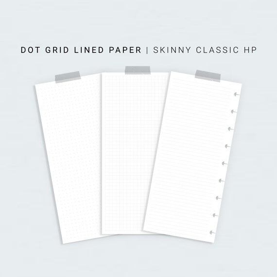 dot grid lined paper skinny classic happynichi printable half etsy australia