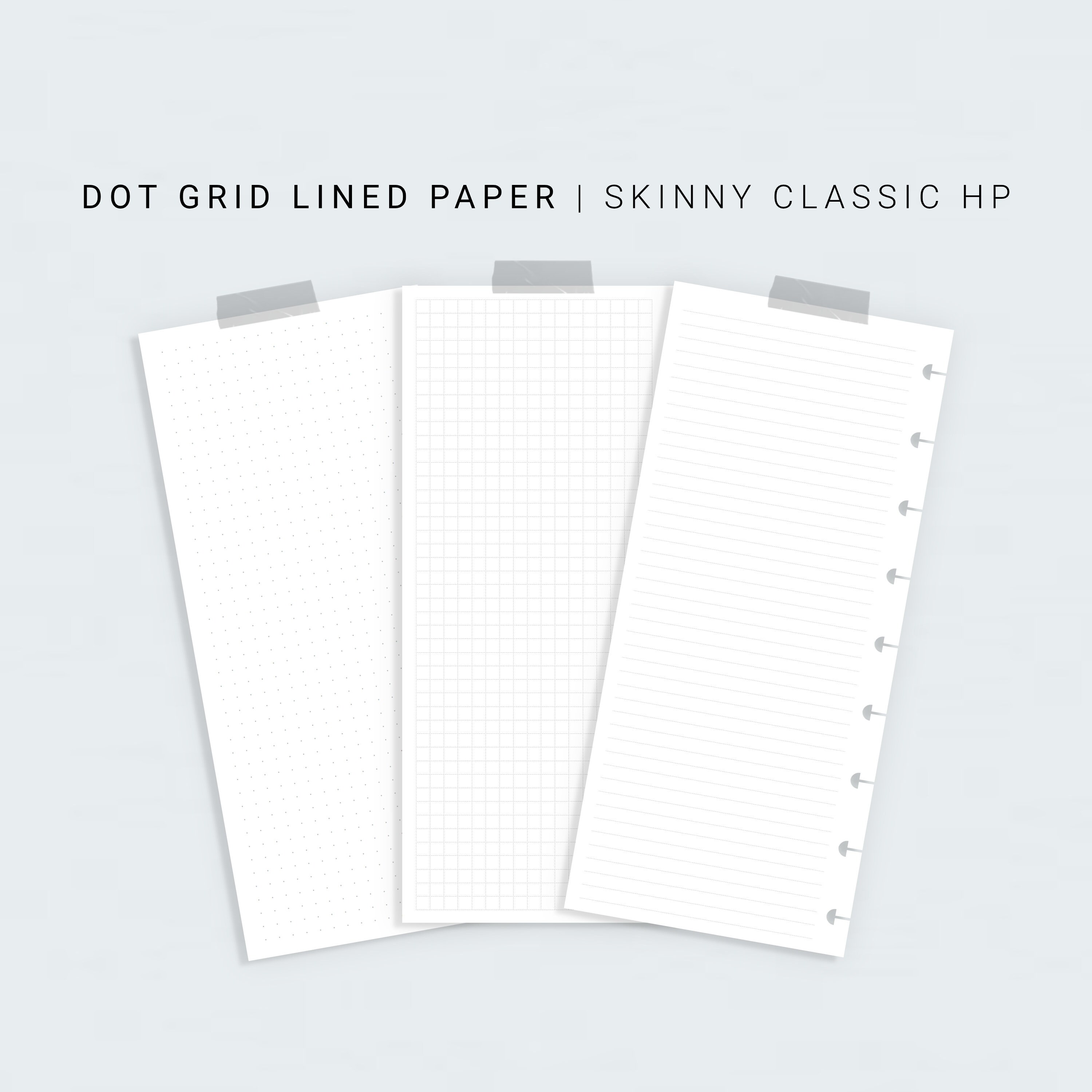 dot grid lined paper skinny classic happynichi printable half etsy australia