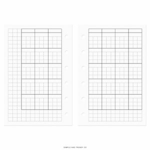 Hobonichi Monthly Planner Template Pocket Size, Undated Planner Monthly ...