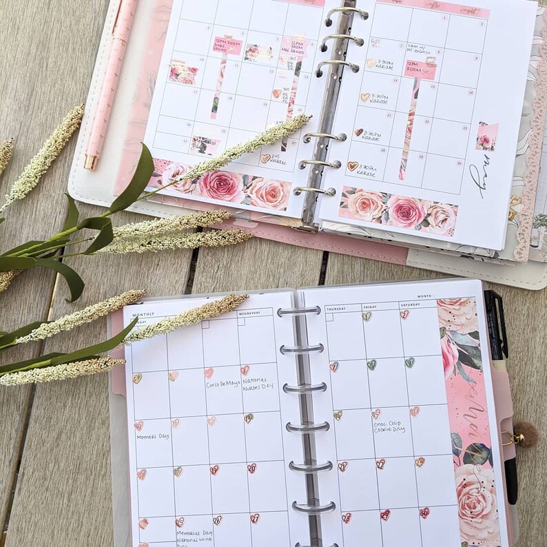 Monthly Planner Printable Happy Planner Mini Agenda Monthly Etsy