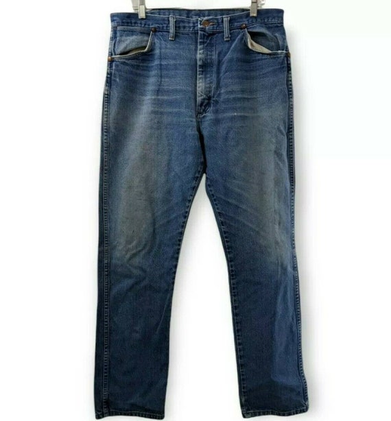 Wrangler Men's Denim Blue Jeans 36x32 Made in USA - Etsy