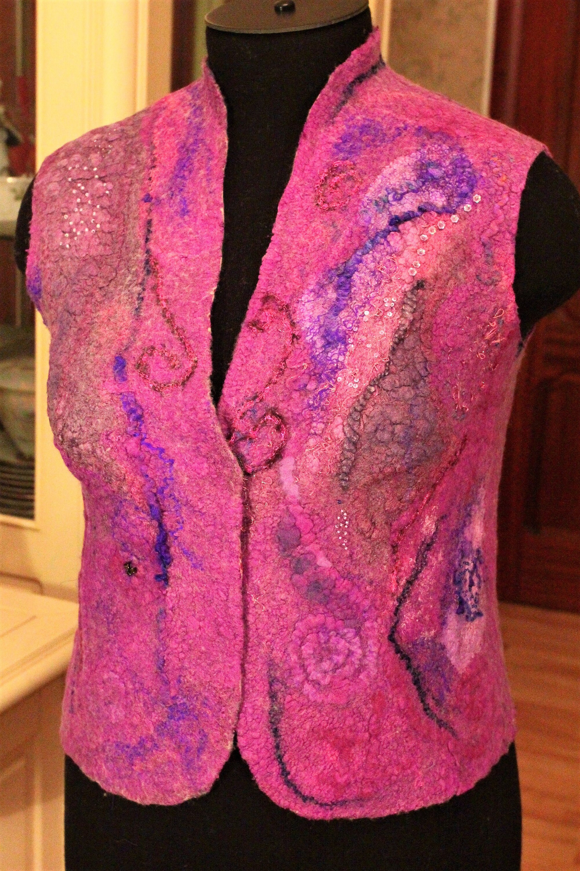 Felted clothing Handmade Felt Felted vest Wool Felt Vest Wool Etsy