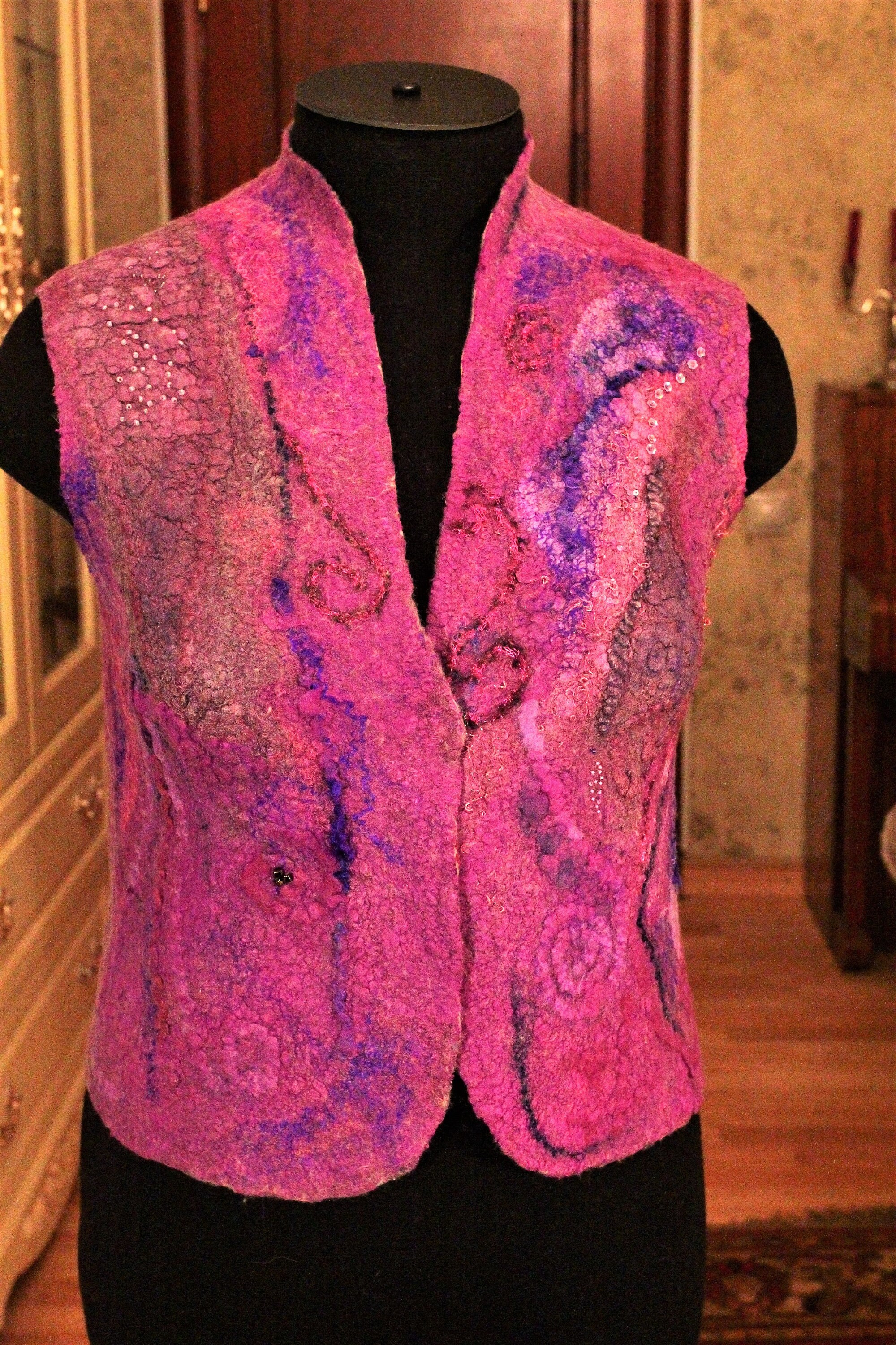 Felted clothing Handmade Felt Felted vest Wool Felt Vest Wool Etsy