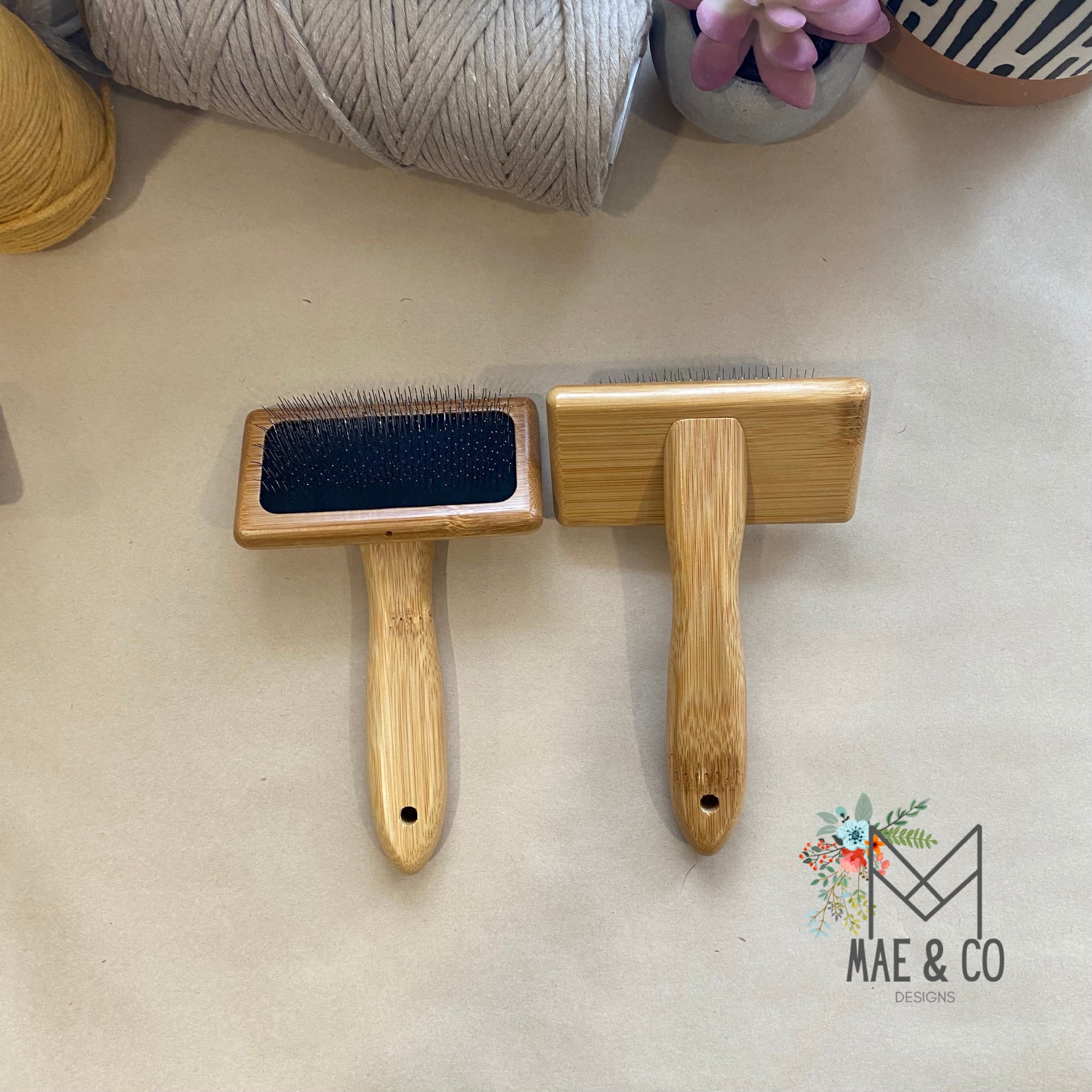 Craft Brush / Macrame Brush / Bamboo Craft Brush / Fibre Brush Etsy