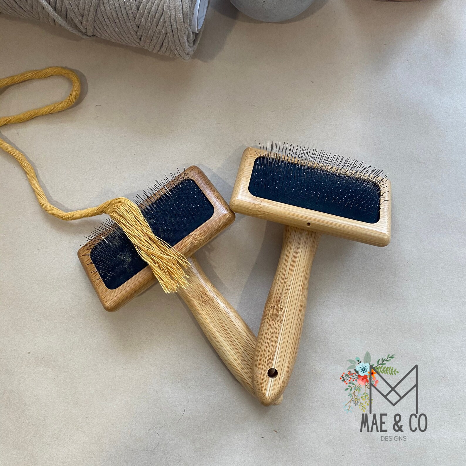 Craft Brush / Macrame Brush / Bamboo Craft Brush / Fibre Brush Etsy
