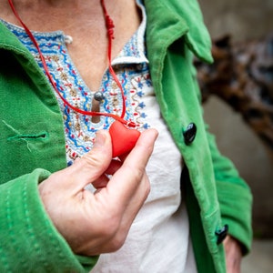 Porcelain Heart Pendants