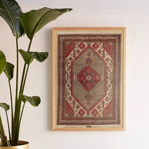 Nihle, Gerahmte Wandteppich Wandbehang für Wohnzimmer Dekor, Wand dekor, Boho Wand dekor, rustikales Wohndekor, Holz Wandkunst, Digitaldrucke