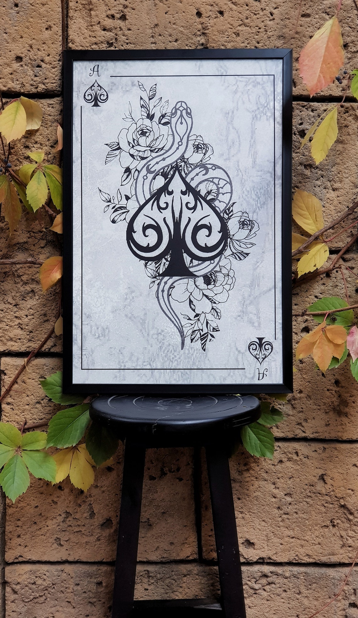 Ace of Spades Greek Mythology Playing Card Wall Decor Greek Etsy