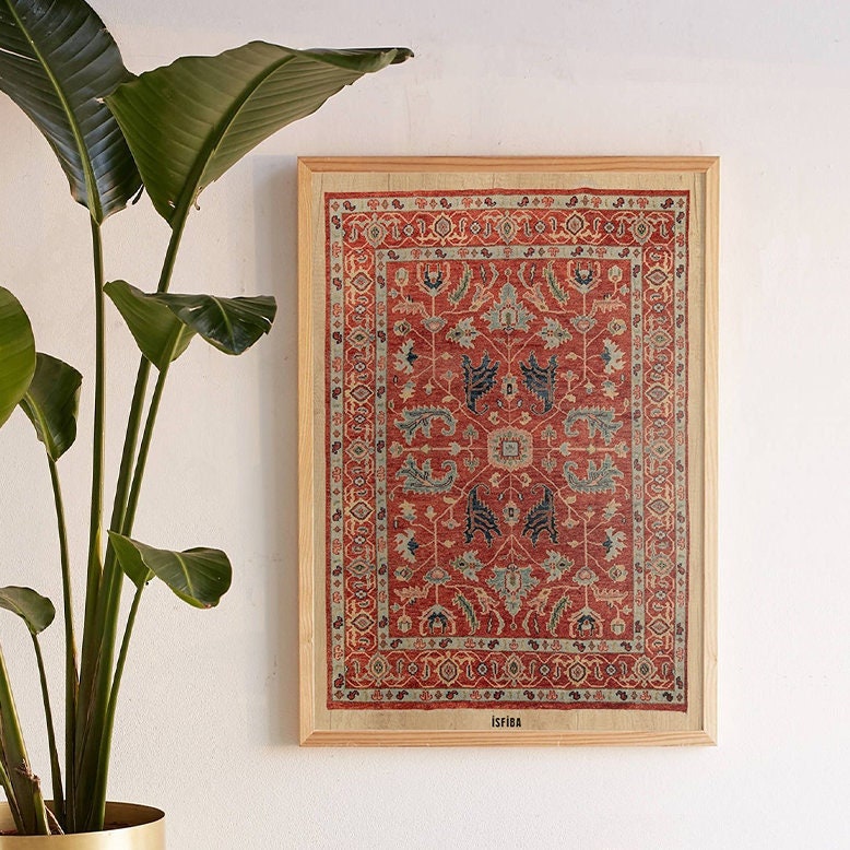 Berfe, Framed Tapestry Wall Hanging for Living Room Decor, Wall Decor, Boho Wall Decor, Rustic Home Decor, Wood Wall Art, Digital Prints