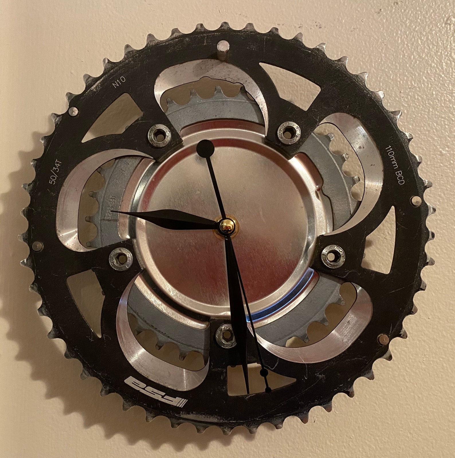 Reclaimed Bike Sprocket Clock Etsy