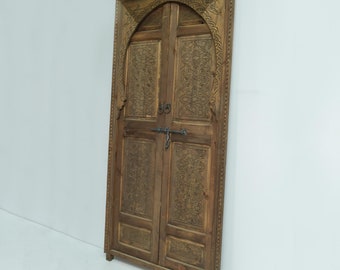 Moroccan vintage door, door decor, fall door decor, front door, vintage decor, interior door, carved door, wall decor, vintage home, gifts