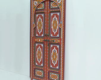 Custom vintage Moroccan door decor, front door, carved door, interior door, door knocker, wall door, moroccan vintage furniture, door gifts