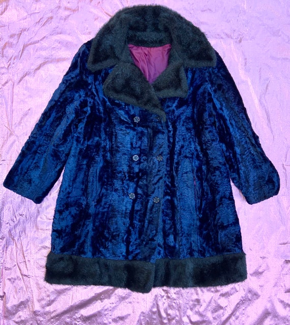 Dark Blue Faux Fur Princess/Penny Lane Coat