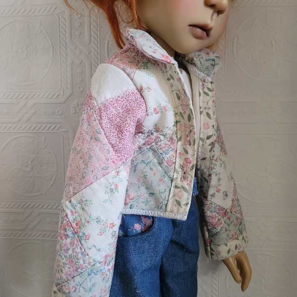 Authentic Antique/Vintage Quilt Jacket with real buttons and button holes. Each one of a kind. Made to order for several doll sizes.