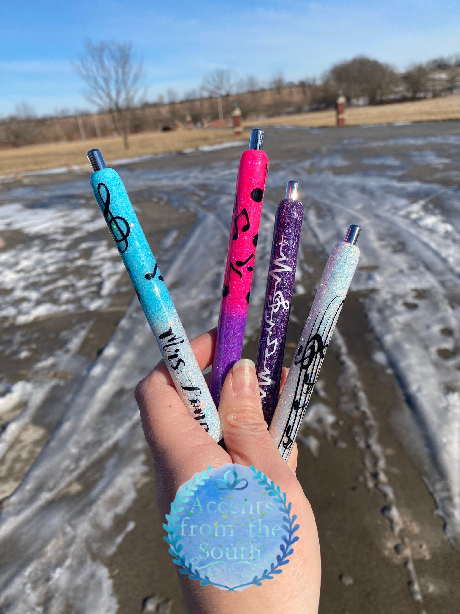 Personalized glitter ink joy pens Etsy