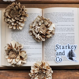 Flat Center Dahlia Skin Wood Flowers (Set of 12), DIY Flowers for Centerpieces, Eco Friendly, Sola Wood Flowers, DIY Wedding Decor