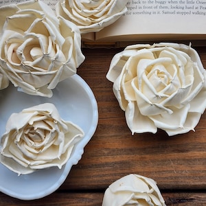 Gardenia Wood Flowers, DIY Flowers for Centerpieces, Eco Friendly, Sola Wood Flowers, DIY Wedding and Special Event Decor