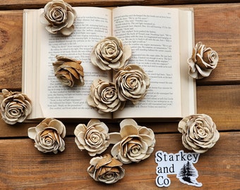 Sola Wood Flowers, Skin Aurora Wood Flower, DIY Centerpieces and Bouquets, Set of 12 Sola Wood Flowers