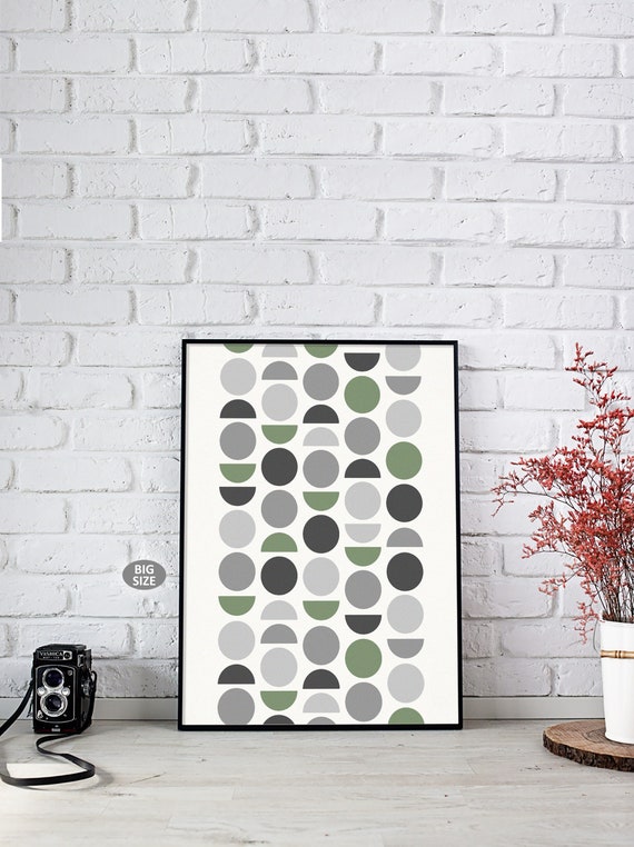 Green Wall Art Abstract Printable Sage Green Wall Art Living Etsy