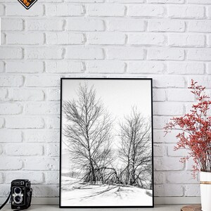 Forest Printable 10 Formats Tree Wall Art Tree Print Wall | Etsy