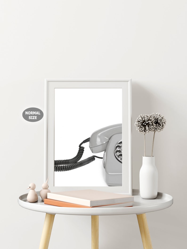Retro Telephone Printable Old Phone Wall Art Digital Etsy