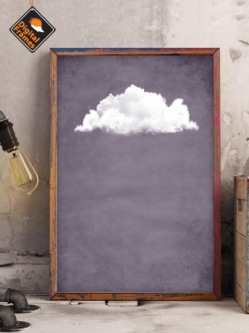 Cloud Printable 10 Formats Lilac Cloud Wall Art Wall Decor | Etsy