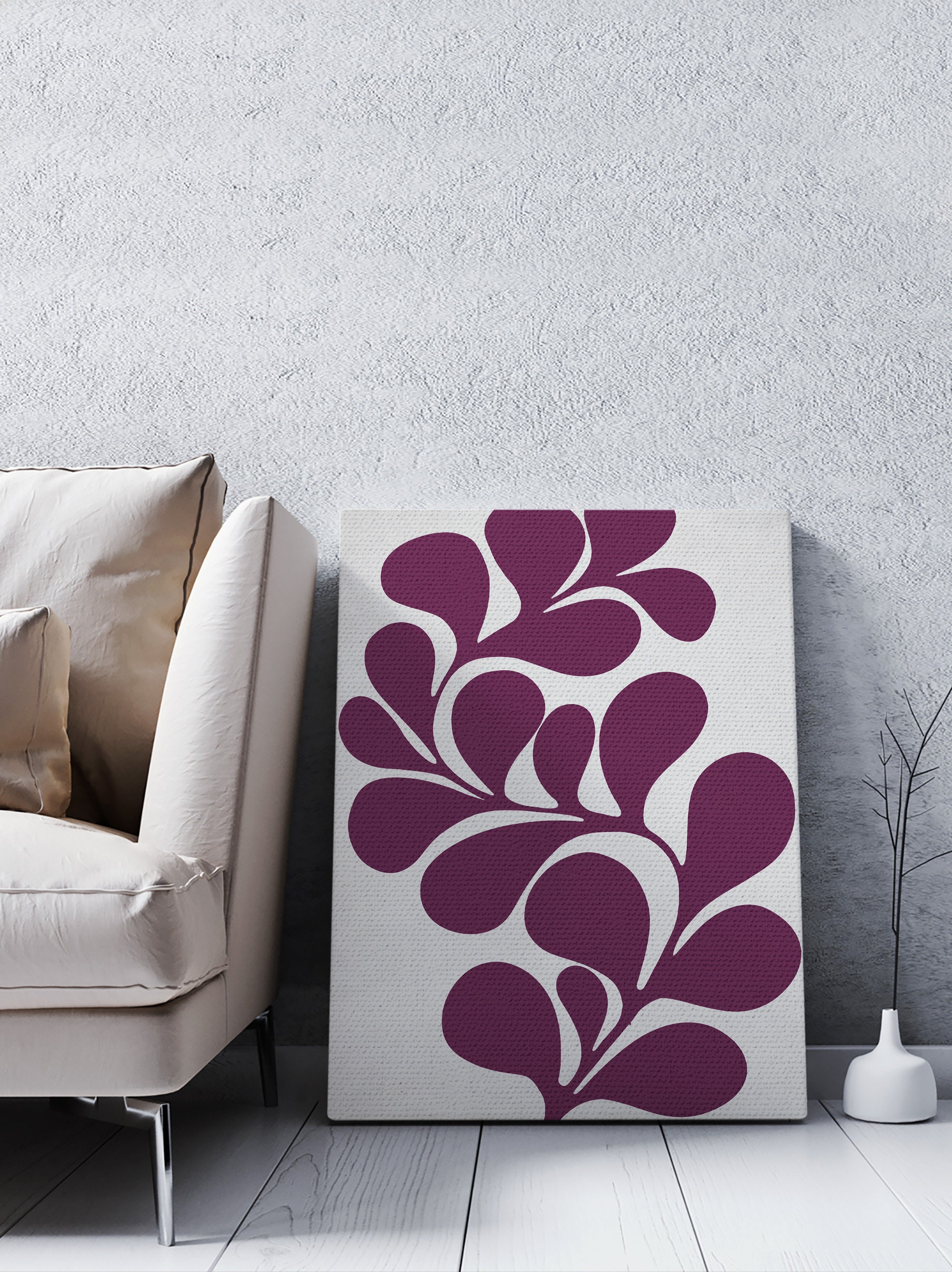 Leaf Purple Wall Art Printable Download Nature Theme Grape - Etsy