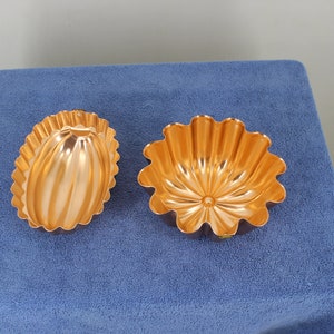 2 Mid Century Modern Vintage Copper /Aluminum Jello Molds