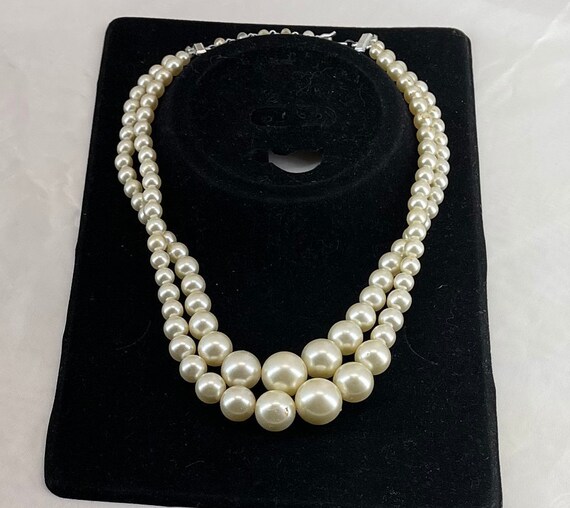 8 Double String Faux Pearls Costume Jewelry Etsy