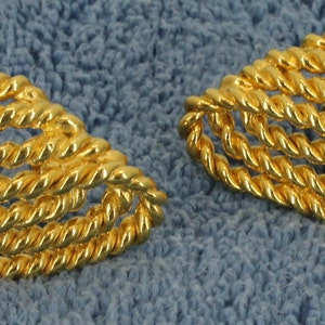 Rope Nautical Clamp On style Vintage earrings