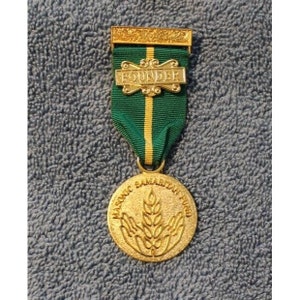 English Freemasonry Regalia Founder Masonic Samaritan Fund Medal 3 3/4&quot; Vintage #4