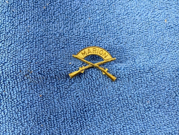 Marion Military Academy Crossed Rifles Lapel Pin … - image 1