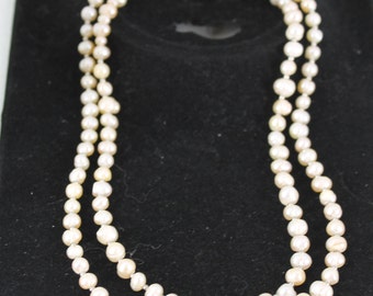 18" Pearl Necklace Genuine Pearls w/ sterling Silver Clasp