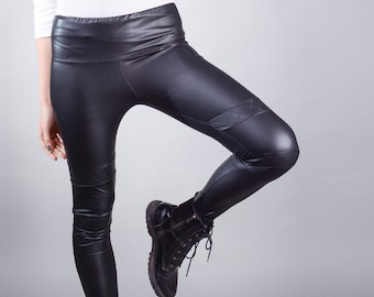 Leggings, Leggings For Women, Faux Leather, Vegan Leather, Plus Size Leggings, Faux Leather Pants, Black Faux Leather, Plus Size Clothing