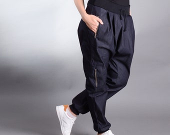 Drop Crotch Pants, Loose Pants, Womens Pants, Harem Pants Women, Plus Size Pants, Plus Size Clothing