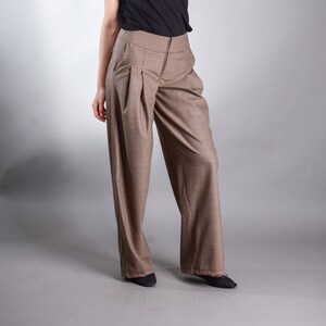 Palazzo Pants, Wide Leg Pants, Loose Pants, High Waisted Pants, Plus Size Clothing image 2