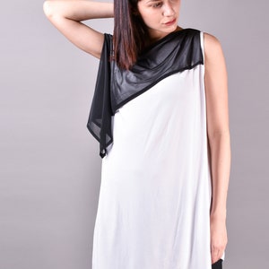 White Tunic, Tulle, Oversize Tunic, Tunic Women, Plus Size Tunic, Tunic For Women, Sleeveless Tunic, Loose Tunic, Asymmetrical Tunic